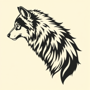 Side View Wolf Tattoo