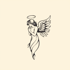 Simple Angel Tattoo