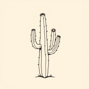 Simple Cactus Tattoo