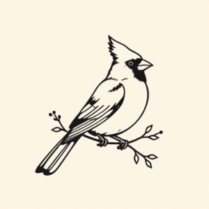 Simple Cardinal Tattoo