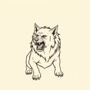 Simple Cerberus Tattoo