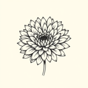 Simple Chrysanthemum Tattoo
