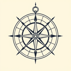 Simple Compass Tattoo