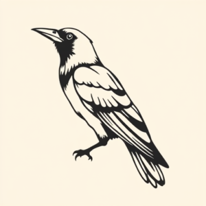 Simple Crow Tattoo