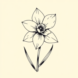 Simple Daffodil Tattoo