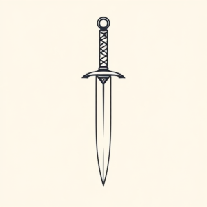 Simple Dagger Tattoo