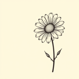 Simple Daisy Tattoo
