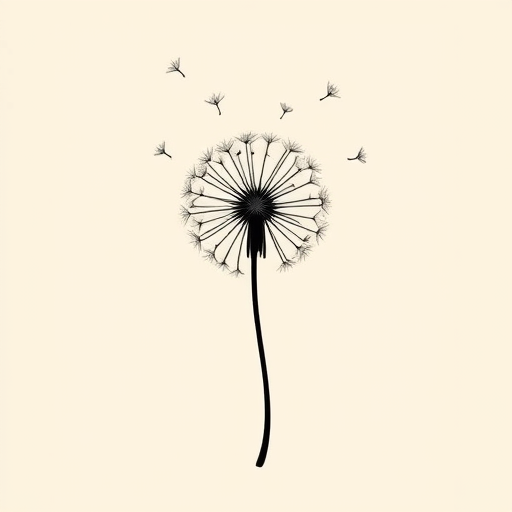 Simple Dandelion Tattoo