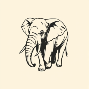 Simple Elephant Tattoo