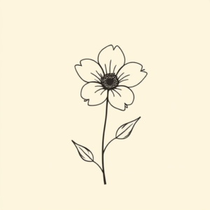Simple Flower Tattoo