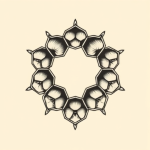 Simple Honeycomb Tattoo