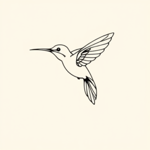Simple Hummingbird Tattoo
