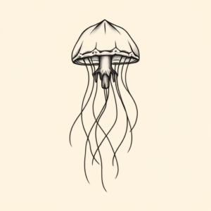 Simple Jellyfish Tattoo