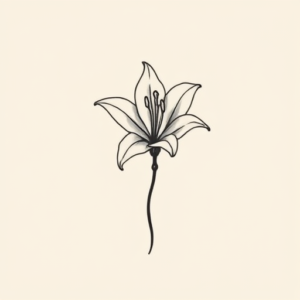 Simple Lily Tattoo