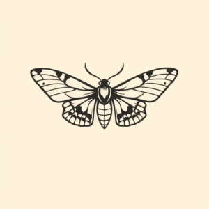Simple Moth Tattoo