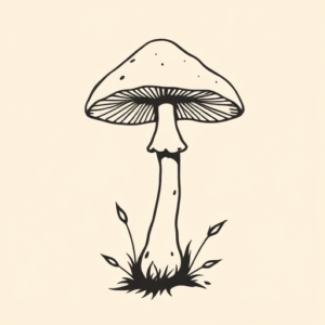 Simple Mushroom Tattoo