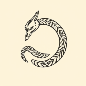 Simple Ouroboros Tattoo