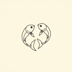 Simple Pisces Tattoo