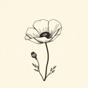 Simple Poppy Tattoo