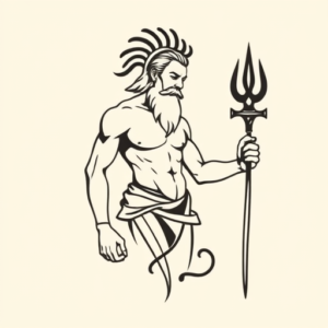 Simple Poseidon Tattoo