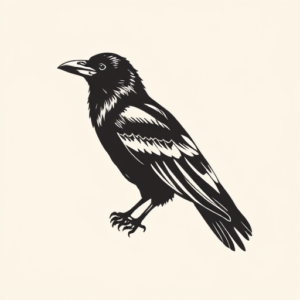 Simple Raven Tattoo