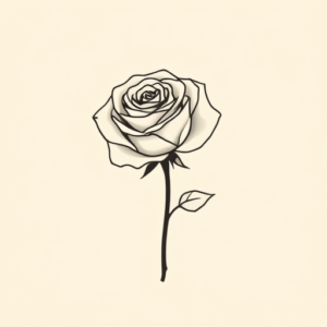 Simple Rose Tattoo