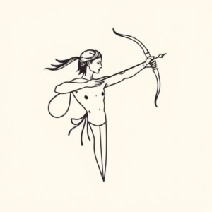 Simple Sagittarius Tattoo