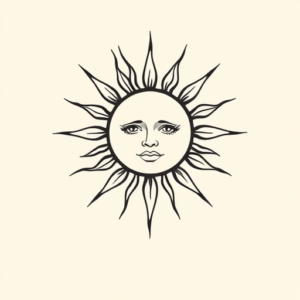 Simple Sun Tattoo
