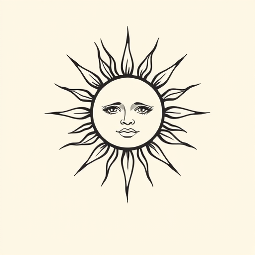 Simple Sun Tattoo