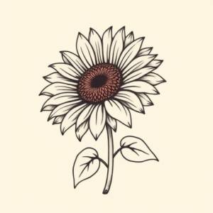 Simple Sunflower Tattoo