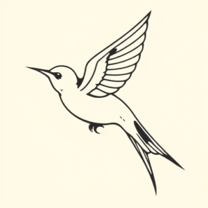 Simple Swallow Tattoo