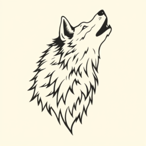 Simple Wolf Tattoo