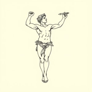 Single Line Apollo Tattoo