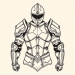 Single Line Armor Tattoo