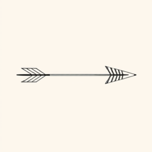 Single Line Arrow Tattoo
