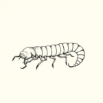 Single Line Centipede Tattoo