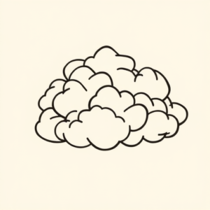 Single Line Cloud Tattoo