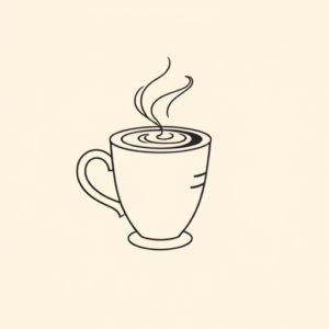 Single Line Coffee Tattoo
