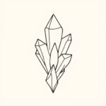 Single Line Crystal Tattoo