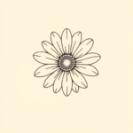 Single Line Daisy Tattoo