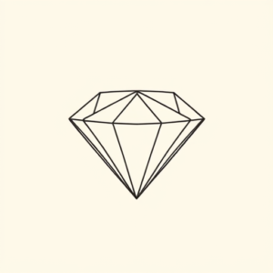 Single Line Diamond Tattoo