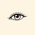Single Line Eye Tattoo