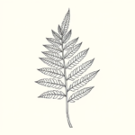 Single Line Fern Tattoo