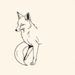 Single Line Fox Tattoo
