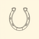Single Line Horseshoe Tattoo