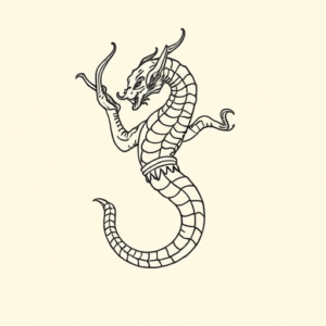 Single Line Hydra Tattoo