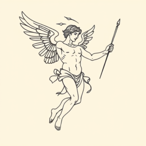 Single Line Icarus Tattoo