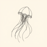 Single Line Jellyfish Tattoo