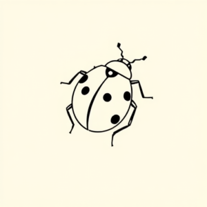 Single Line Ladybug Tattoo