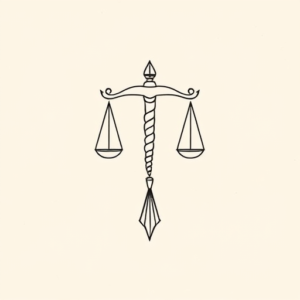 Single Line Libra Tattoo